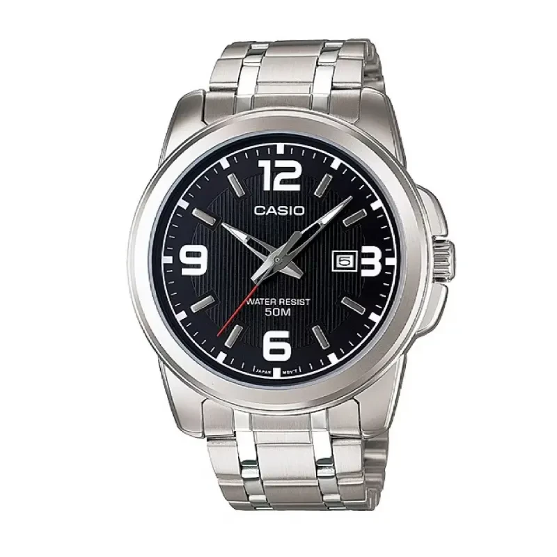 Casio Enticer Quartz Black Dial Men's Watch- MTP-1314D-1AV